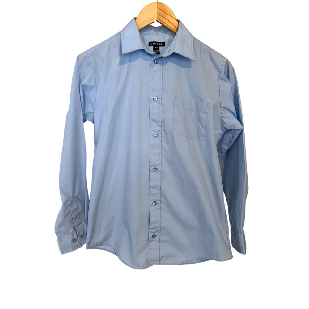George Boys Light Blue Long Sleeved Dress Shirt